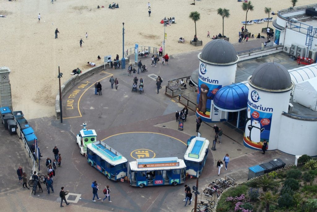 View from the Big Wheel, Bournemouth Land Train next to the Oceanarium