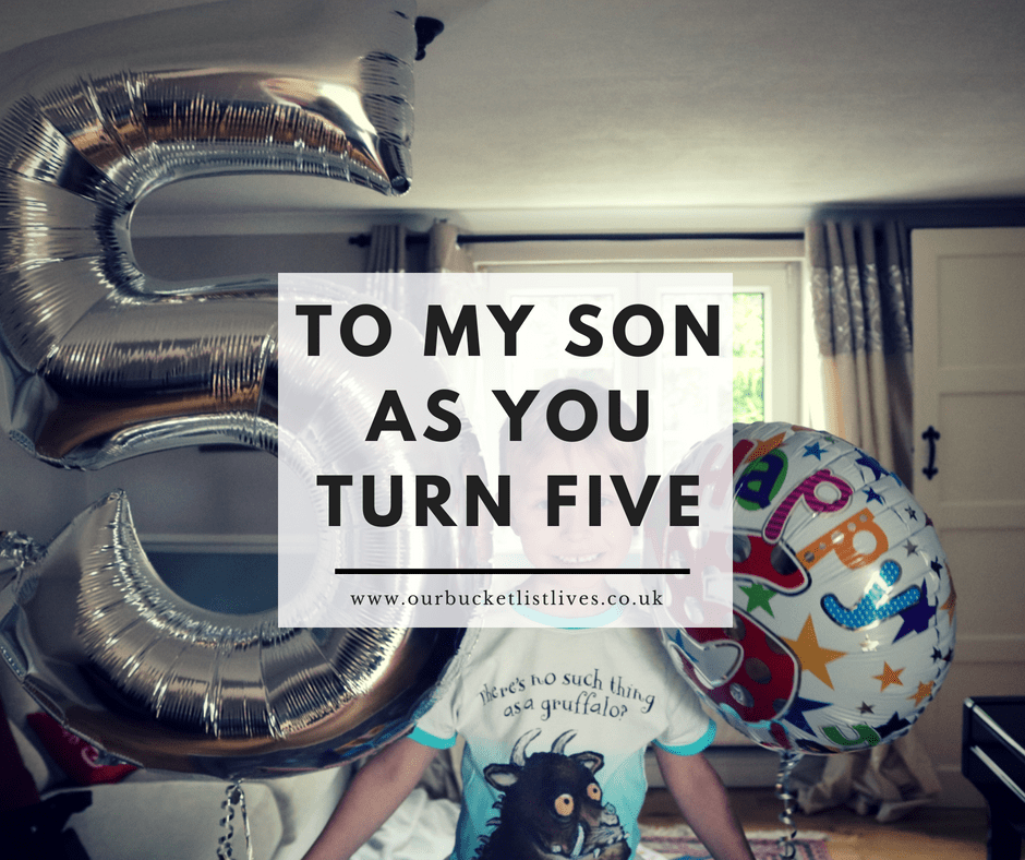 To My Son As You Turn Five