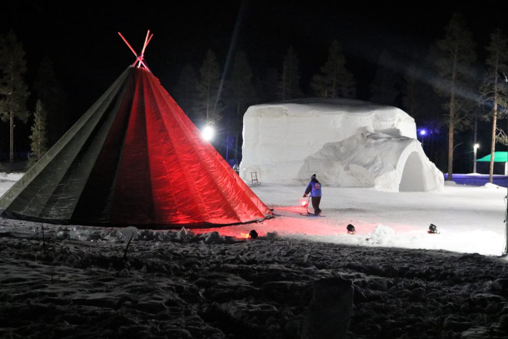 Santa's Igloo and the Ice Sculpture Teepee