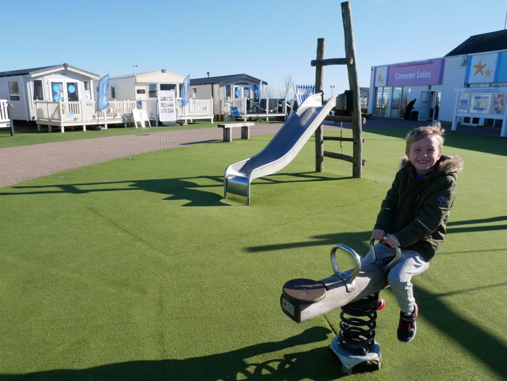 The outdoor play area near funworks