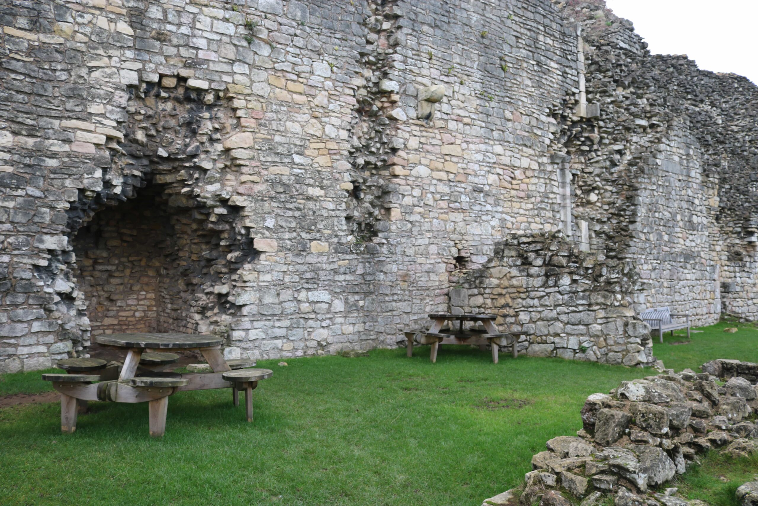 The crumbling outer walls