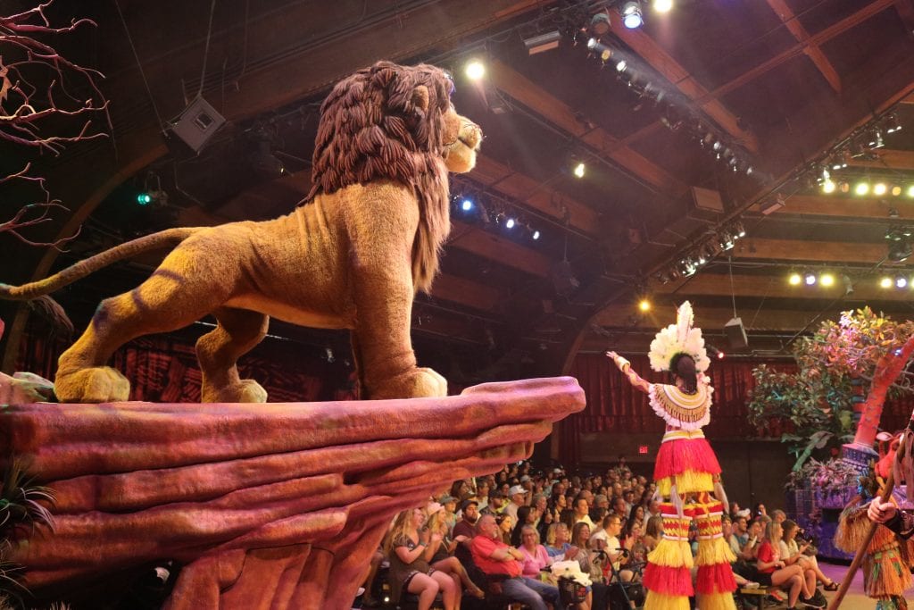 The fabulous Lion King show at Animal Kingdom