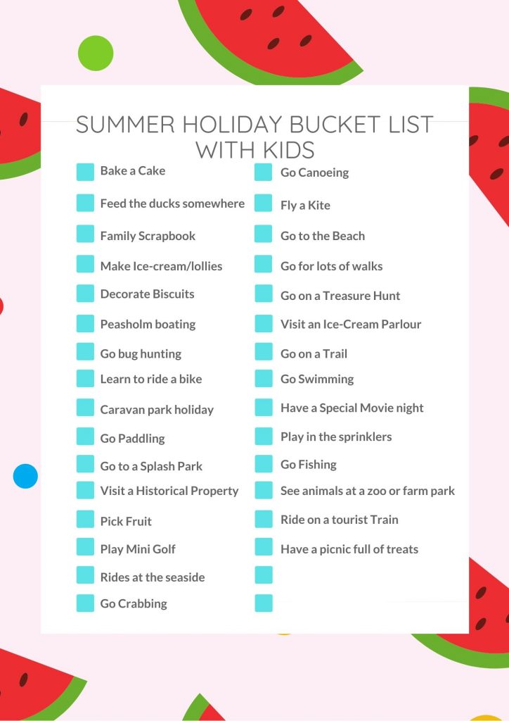 Family Summer Bucket List