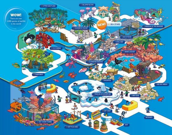 Birmingham Sea Life Map