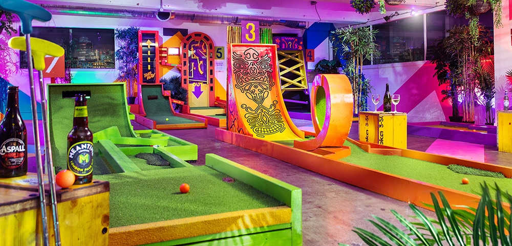 Plonk Crazy Golf in London Peckham Levels