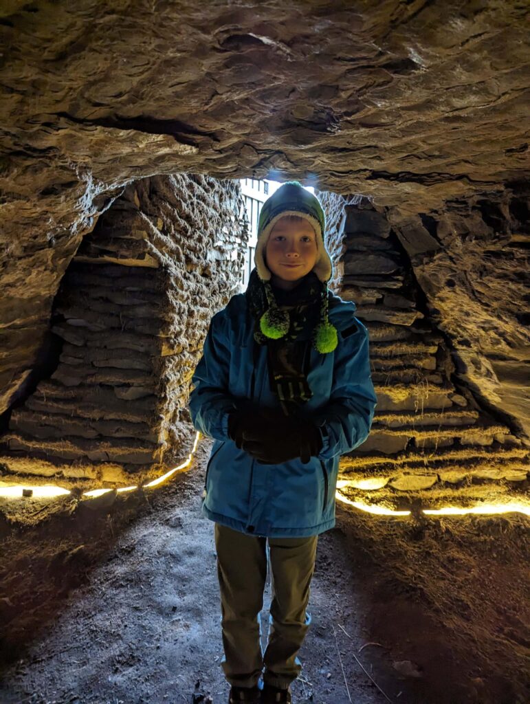 Caves of Hella in Iceland inside the caves