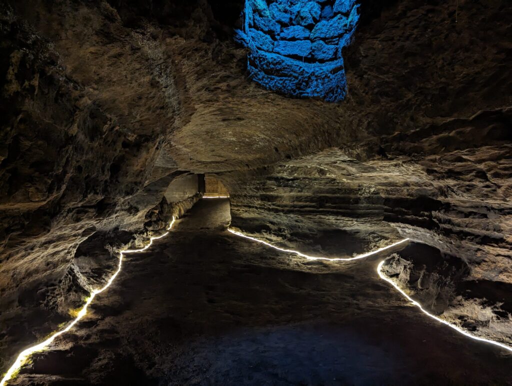 Caves of Hella in Iceland inside the caves