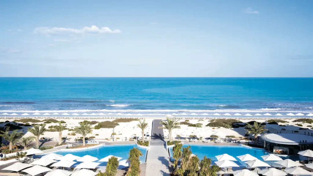 Jumeirah at Saadiyat Island Resort beach and pool
